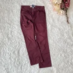 boot cut stretch カジュアルパンツ（4）ボルドー系