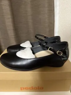 アシックス PEDALA レザー ストラップ付きパンプス コンフォートシューズ