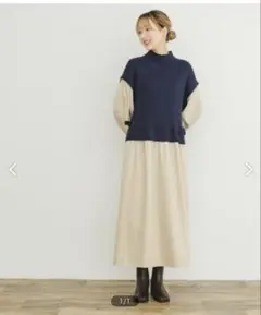 items URBAN RESEARCH ニットベストドッキングワンピース