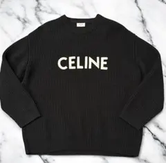 CELINE セリーヌ ロゴニット セーター ブラック Sのサムネイル