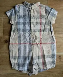 Burberry チェック　ロンパース　68m
