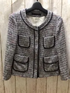 グリーンレーベルリラクシング　ノーカラージャケット ツイードジャケット　未使用