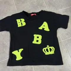 BABYDOLL Tシャツ ブラック ネオンイエロー ロゴのサムネイル