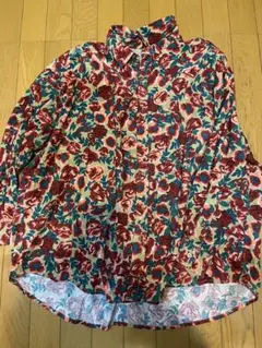 RODEO CROWNS 花柄コーデュロイシャツ フリーサイズ