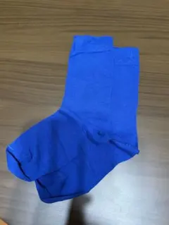 靴下 GU ソックス 青 未使用 美品 くつ下 ブルー