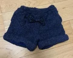 キッズ ボア ショートパンツ ネイビー 120cm