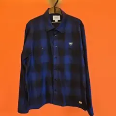 GANGSTERVILLE【美品】レーヨン＆コットン オンブレチェックシャツ L
