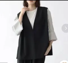 ヤマダヤ　A ga ブラック ノースリーブ ベスト