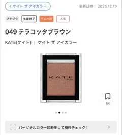 KATE ザ アイカラー 049 テラコッタブラウン