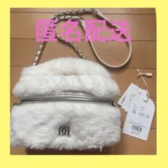 darich ダーリッチ フェイクファーショルダーミニバッグ ホワイト