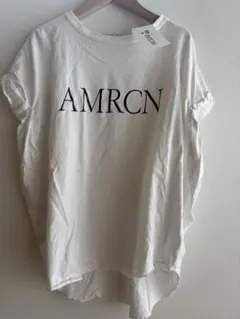 Americana アメリカーナ　ロールアップ　Tシャツ　人気　日本製　白のサムネイル