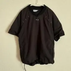 【美品】Oakley ブラック ナイロンジャケット Sテック系ステッチデザイン