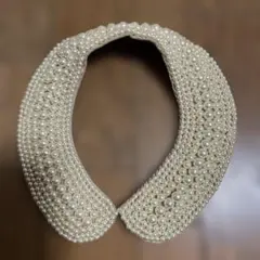 パール装飾のつけ襟