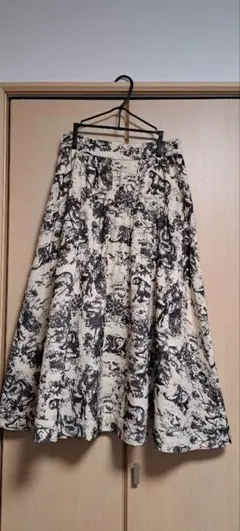 アニマル柄 ロングフレアスカート