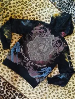 CHRISTIAN AUDIGIER ジップアップパーカー グラフィック