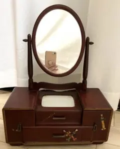 鏡台　昭和レトロ 楕円形ミラー付き