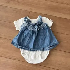 バースデイ　コトリ　ロンパース、チュニックセット　80