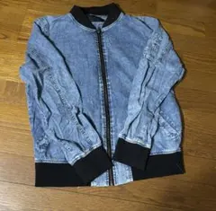 デニムブルー ジップアップジャケット