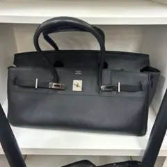 シ*ー様 レザー　黒　ハンドバッグ