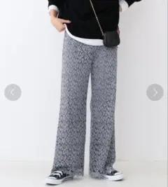 Spick & Span #レオパードレース セミフレアパンツ