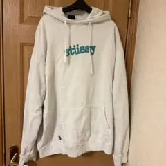 た*く様 《レア》Stussy フード付きパーカー XXL ホワイト フーディー