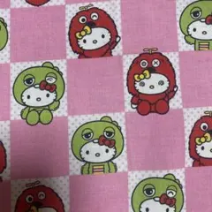 平成レトロ！ハローキティ ガチャピンムックランチクロス　40cm×40cm