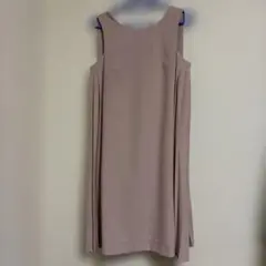 ノースリーブ Vネック ピンク ワンピース