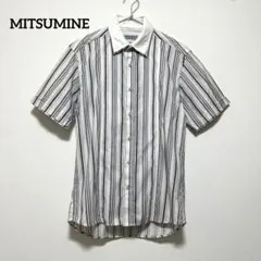 MITSUMINE ダブルカラー 半袖 ストライプシャツのサムネイル