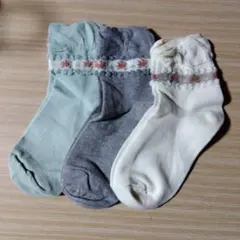 靴下 レディース お洒落ばき、3足、24センチ位