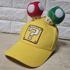 ​USJ　ユニバ　スーパーマリオ ハテナブロック キャップ（キノコ付き）