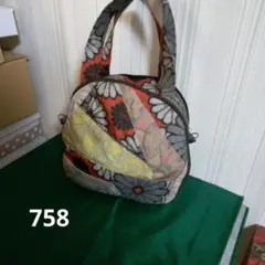 花柄パッチワークハンドバッグ