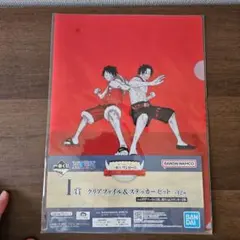 ONE PIECE クリアファイル＆ステッカーセットルフィ、エース