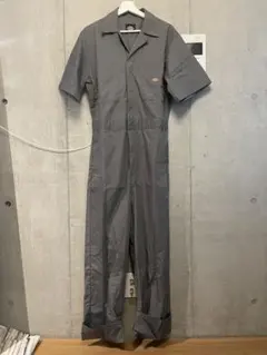 Dickies チャコールグレー オーバーオール 半袖