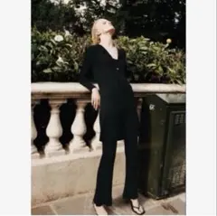 ZARA ロング丈リブカーディガン