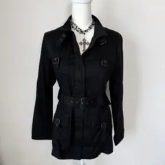 y2k 00s archive ミリタリー シャツワンピ 2way ブラック 黒