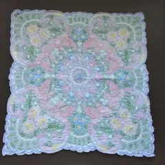 スワトウ　最高級手刺繍ハンカチ　鳳凰（希少カラー）　ヴィンテージ