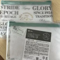 【馬券チャーム付き】 JRA クリアポーチ 2個セット 新品 チャーム