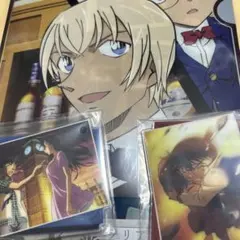 コナン　一番くじ　3点セッメモリアルカット　アクスタ、ファイル