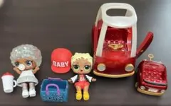 LOL サプライズ　furniture赤車　レッドカーと人形　オープンカーアメ車