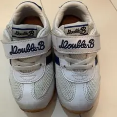 16cm double.B ダブルB スニーカー ホワイト/ネイビー