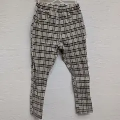 チェック柄スリムフィットパンツ 130cm