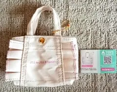 ジルスチュアート　ミニフリルトートバッグ ガチャガチャ　ホワイトピンク