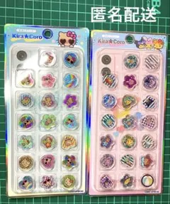 日焼けキティ&サンリオキャラクターズ Kira⭐︎Coro おはじきシール 2枚