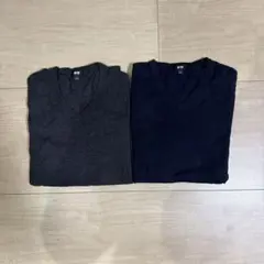 【美品】UNIQLO Vネックセーター Lサイズ 2枚セット