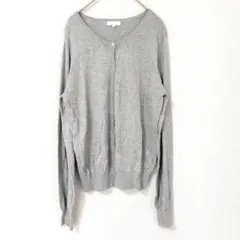 earthmusic&ecology グレー 長袖 カーディガン 柔らかい