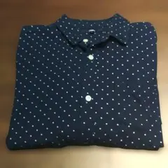 Ciaopanic チャオパニック ネイビー ドット柄 シャツ LL