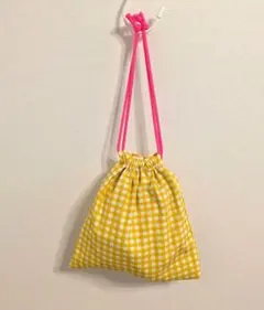 ☆ギンガムチェックの巾着袋☆