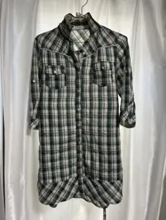 as know as pinky チェックチュニックブラウス