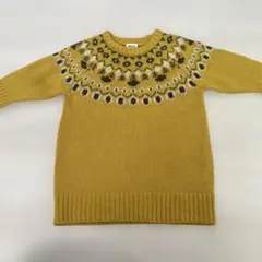 BREEZE ノルディック柄 ニットワンピース 90-100cm