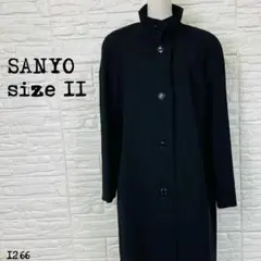 SANYO 三陽商会 【美品】 ロング コート ブラック サイズ11 1266
